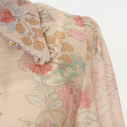 Patterned Blouse & Skirt Set