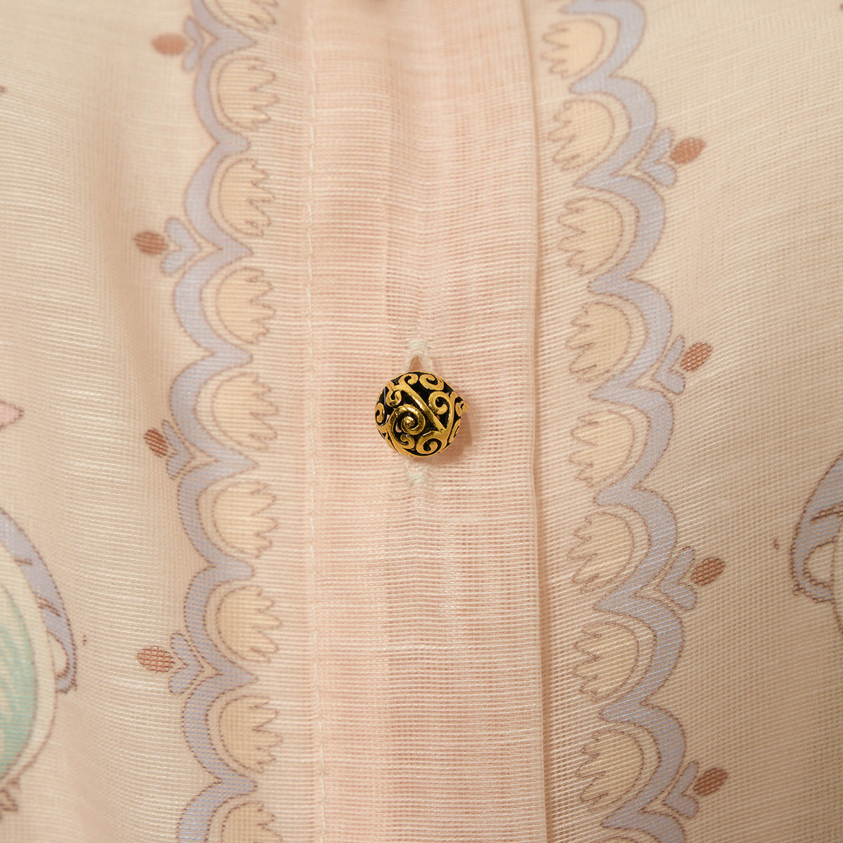 Patterned Blouse & Skirt Set