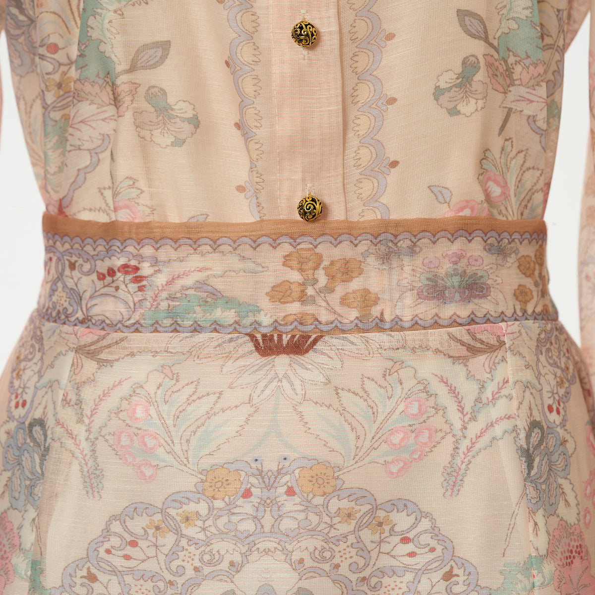 Patterned Blouse & Skirt Set