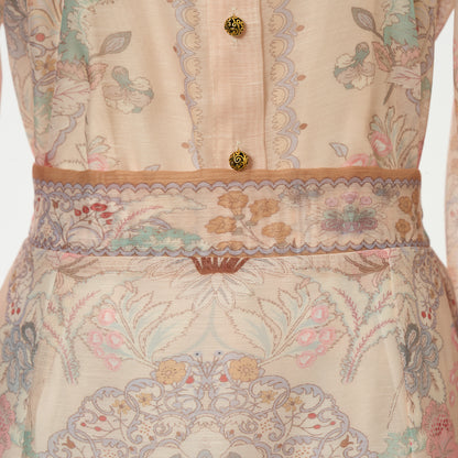 Patterned Blouse & Skirt Set