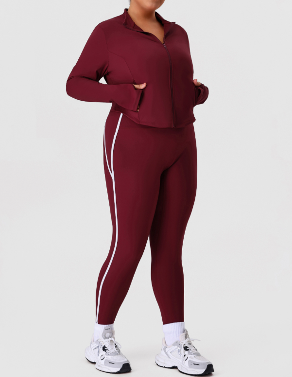 Stand Collar Coat & Pants Two Piece Sets