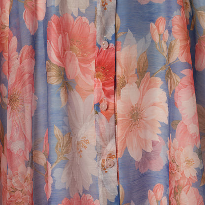 Floral Short Sleeved Midi Dress