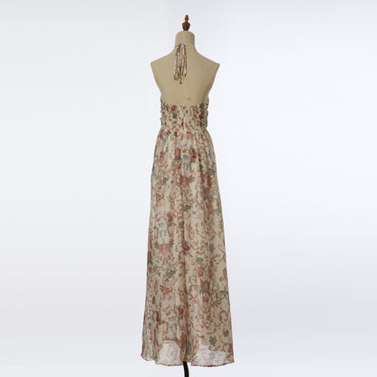Printed Floral Halter Dress