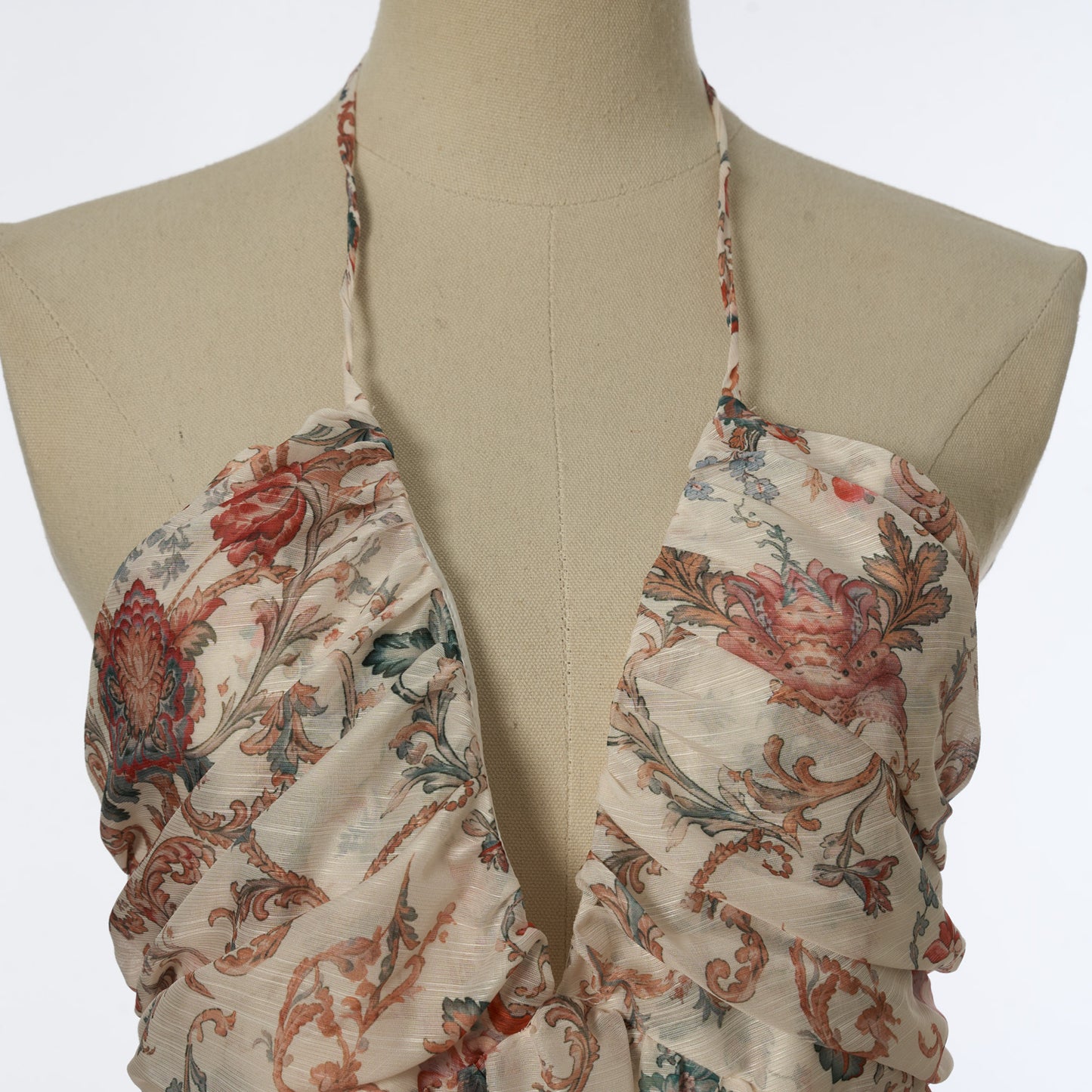 Printed Floral Halter Dress