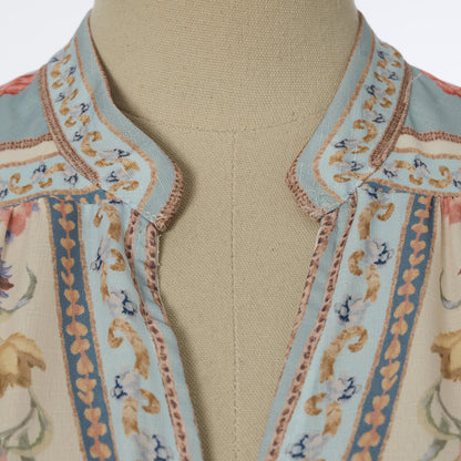 Women Summer Retro Print Shirt Dress