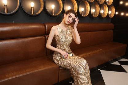 Sequined Fishtail Dress
