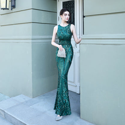 Sequined Fishtail Dress