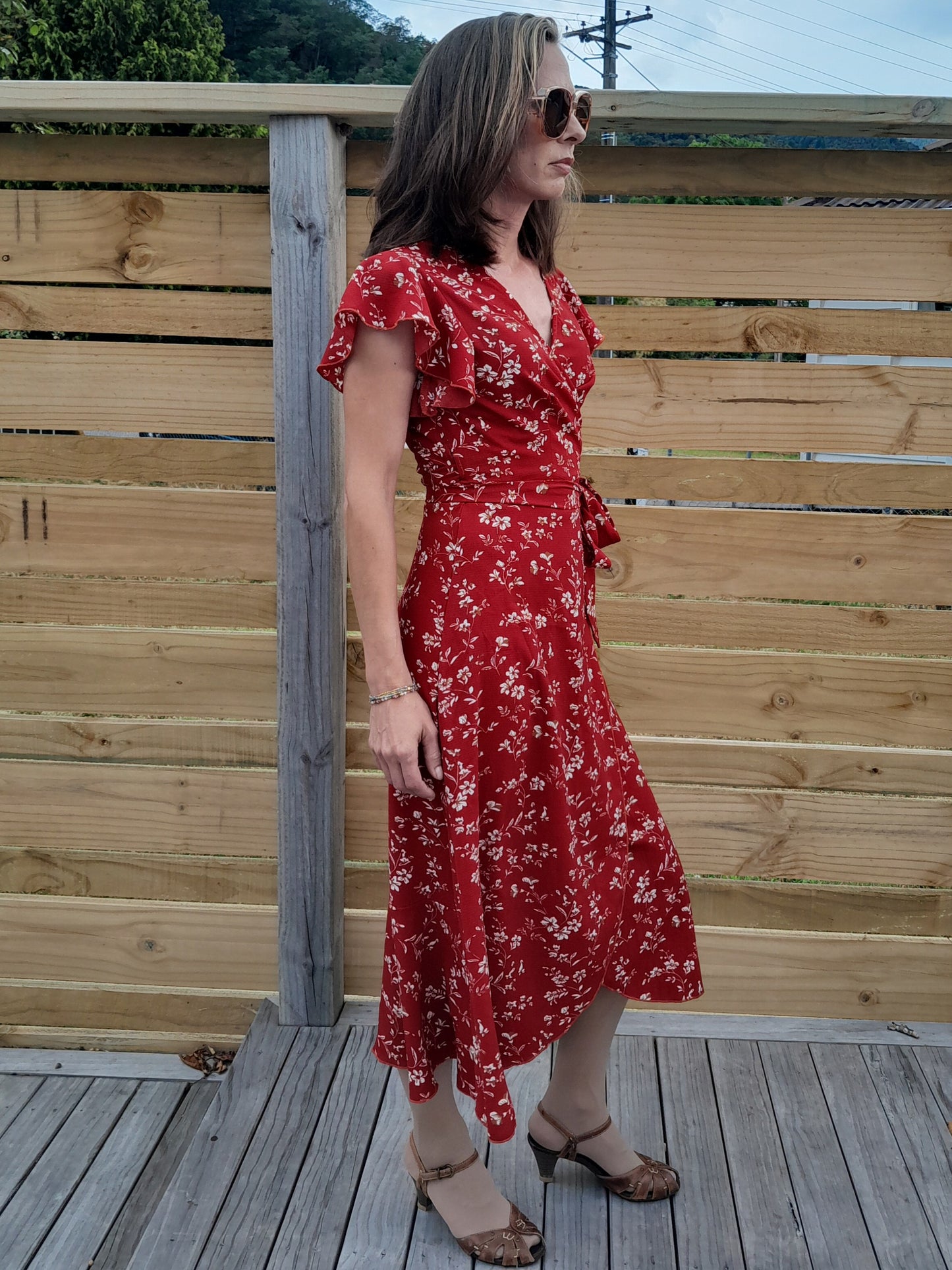 Burgundy Wrap Dress