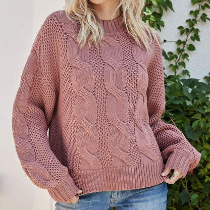 Twisted Mock Neck Sweater