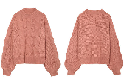 Twisted Mock Neck Sweater