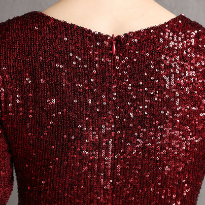 V-neck Mid-Length Formal Dress