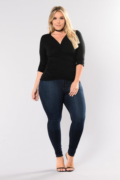 High Waist Stretch Slim Denim