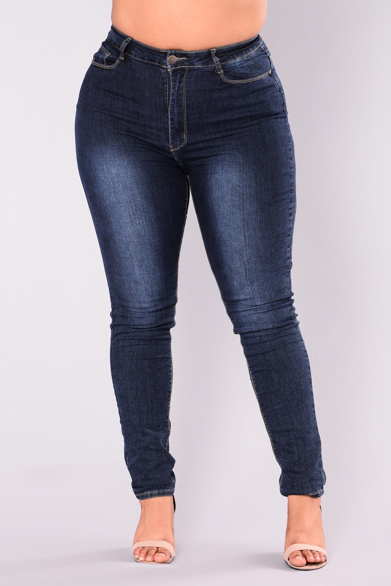 High Waist Stretch Slim Denim