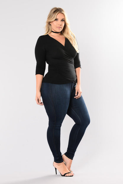 High Waist Stretch Slim Denim