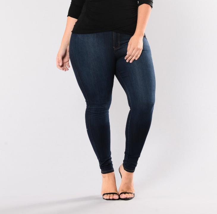 High Waist Stretch Slim Denim