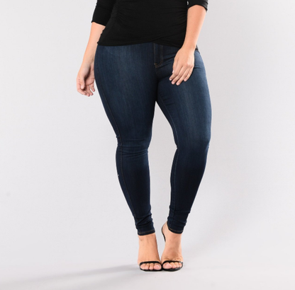High Waist Stretch Slim Denim