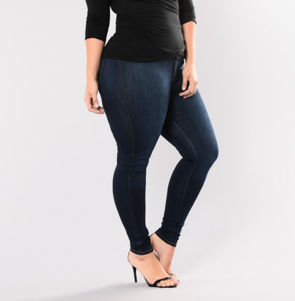High Waist Stretch Slim Denim