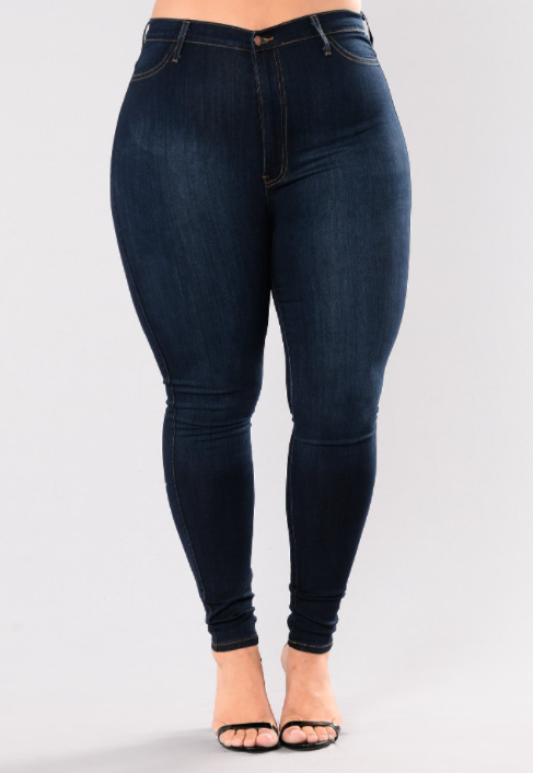 High Waist Stretch Slim Denim
