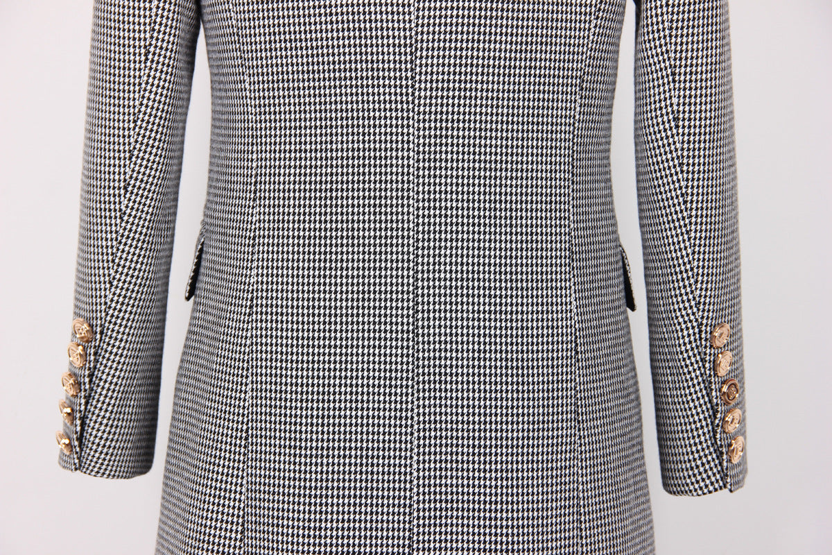 Houndstooth Trench Coat