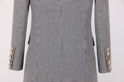 Houndstooth Trench Coat