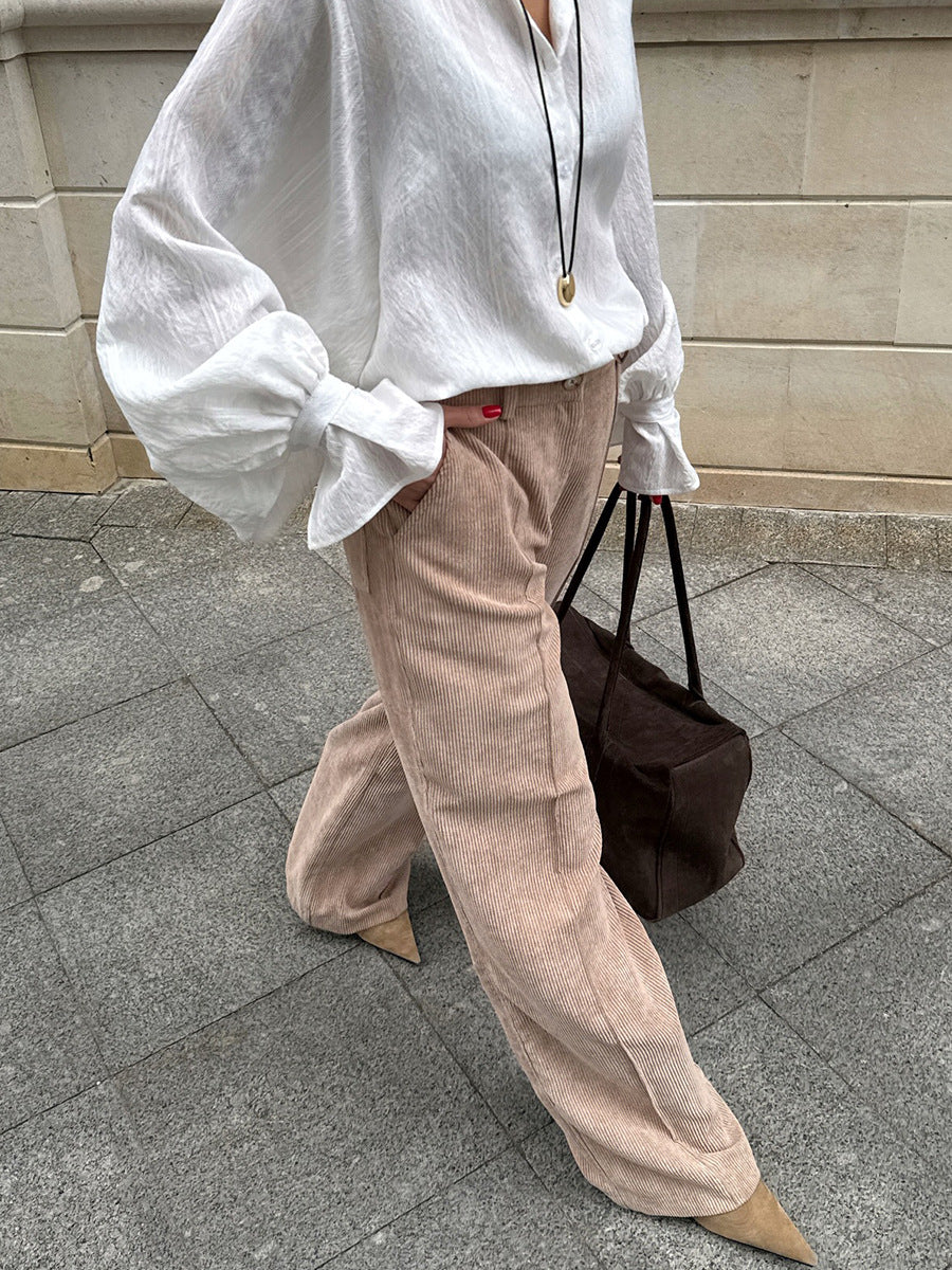 Corduroy Wide Leg Pants