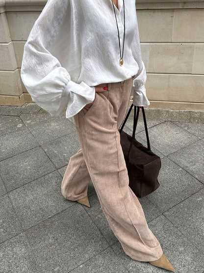 Corduroy Wide Leg Pants