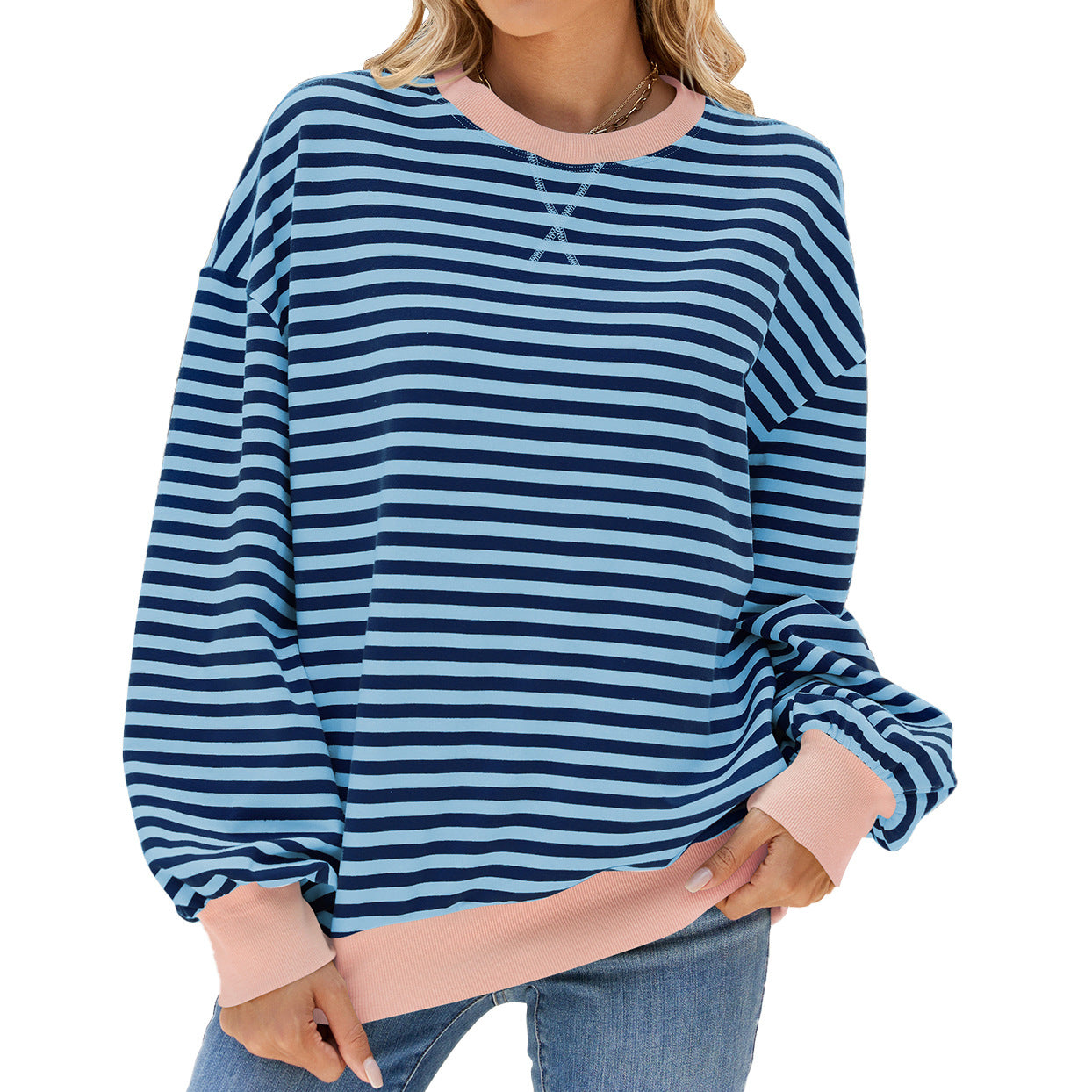 Striped Comfort Sweatershirt