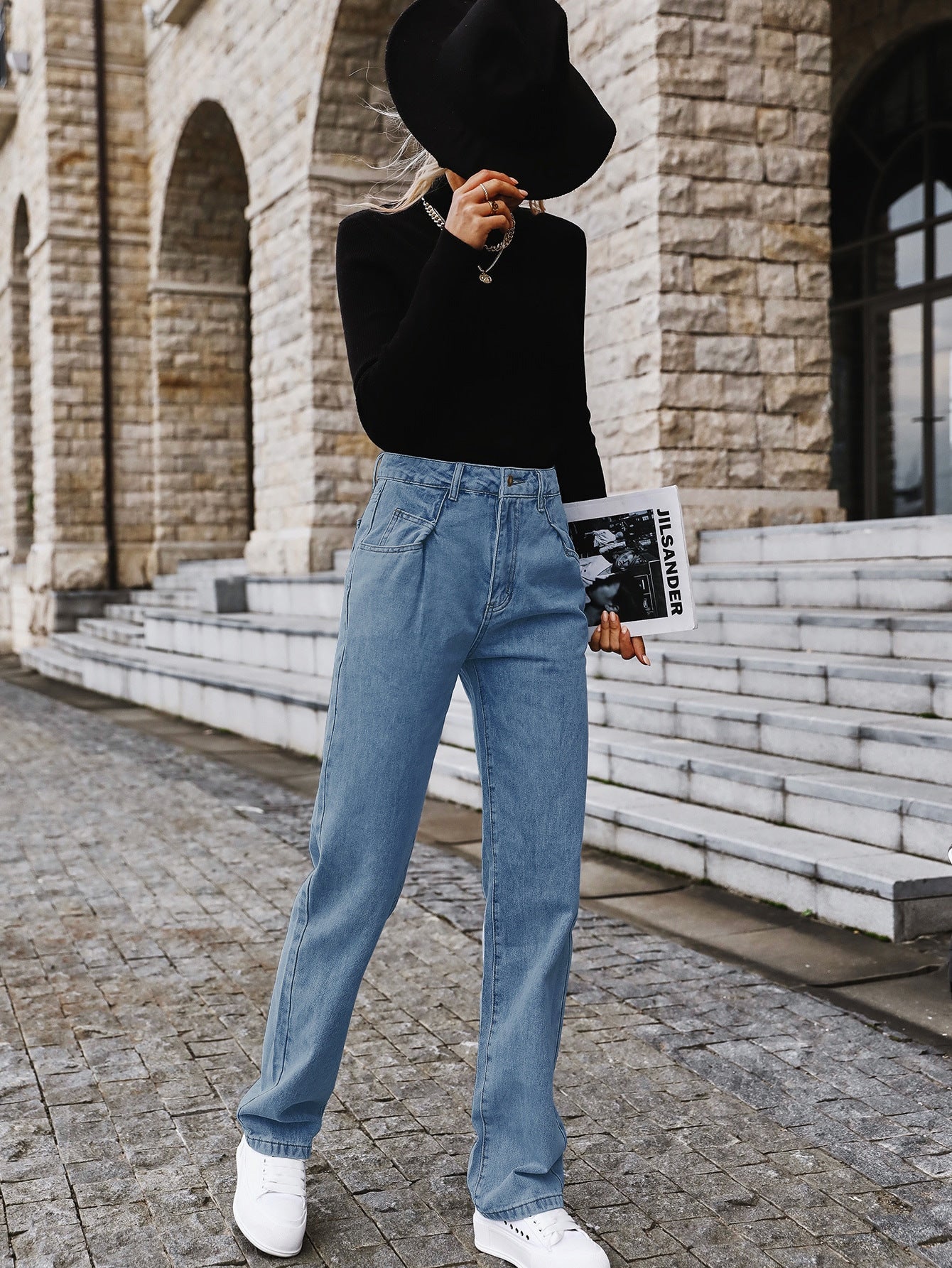 Straight High Waist Jeans