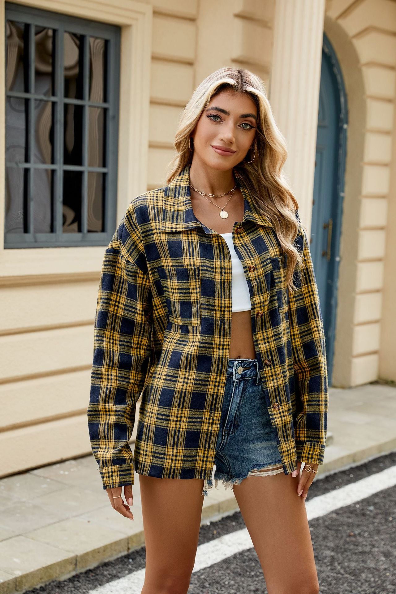 Button down Plaid Flannel Shirt