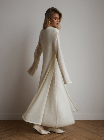 Knitted Cardigan & Dress Two-Piece Set