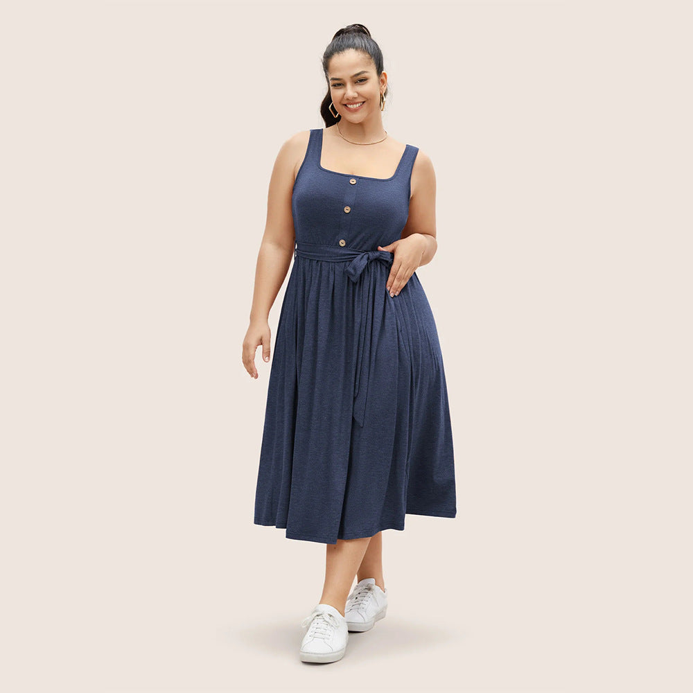 Christie Square Neck Midi Dress