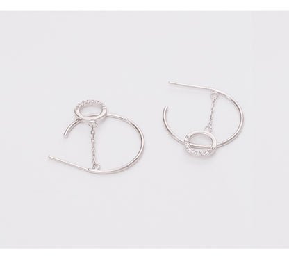 C Shaped Geometric Design Earrings