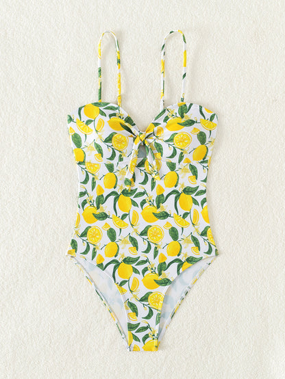 Lemon print One piece Swimsuit