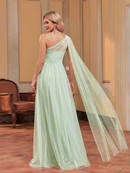 Seafoam Chiffon Maxi Dress