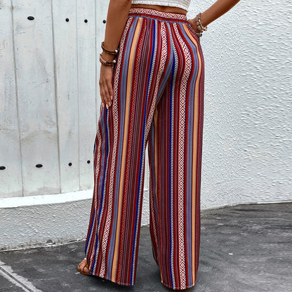 Summer Printed Wide Leg Pants