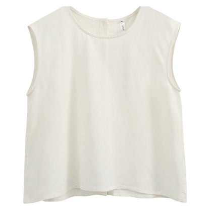 Sleeveless Cotton Linen Top