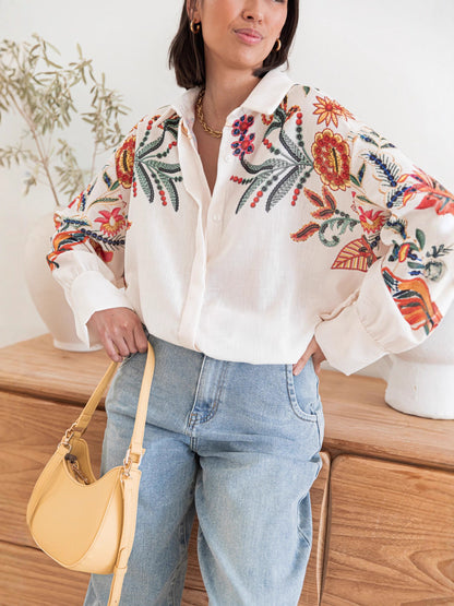 Loose Casual Button-down Shirt