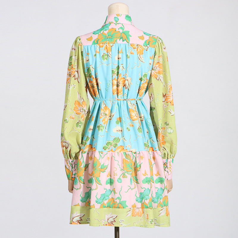 Mini Bohemian Print Dress