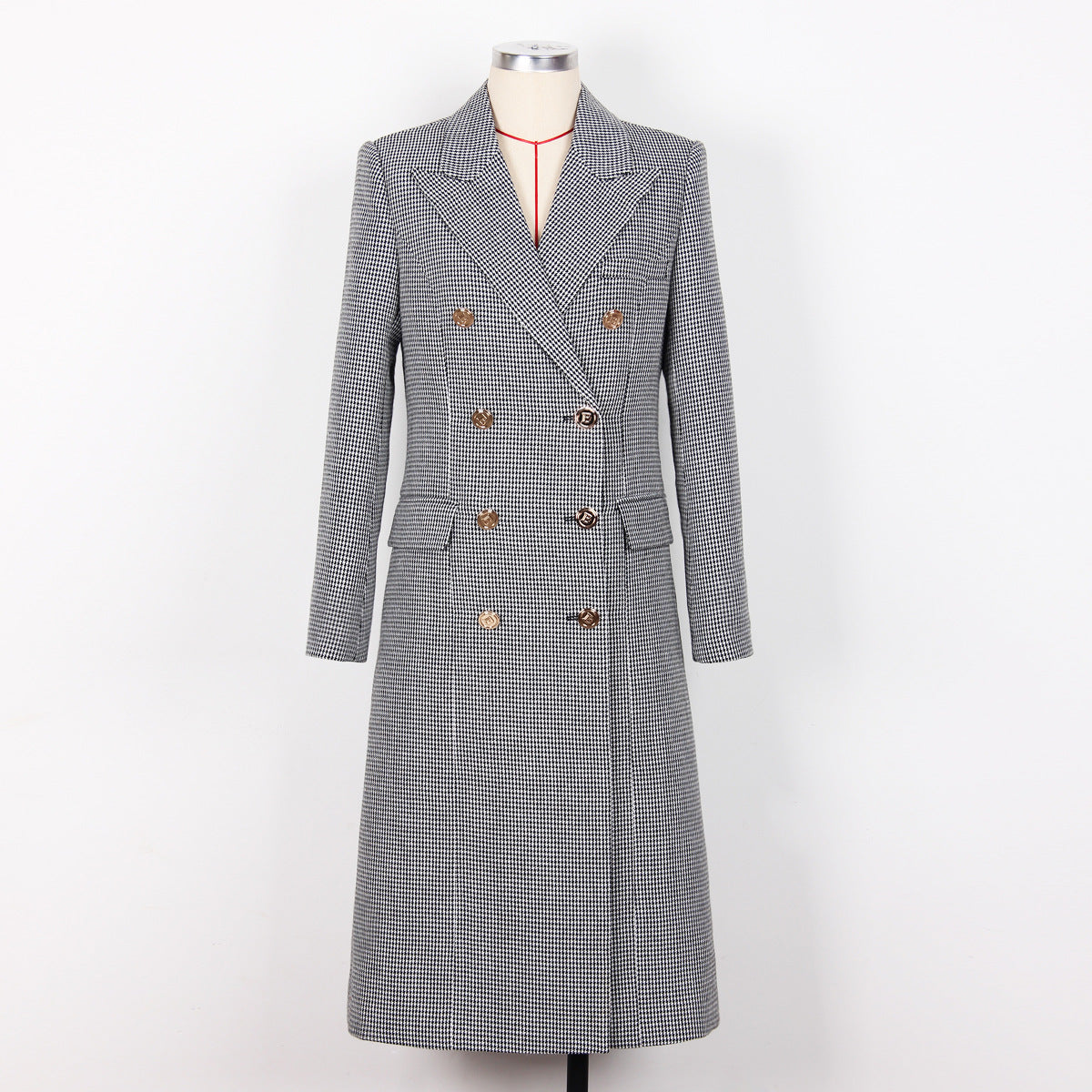 Houndstooth Trench Coat