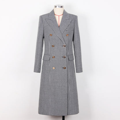 Houndstooth Trench Coat