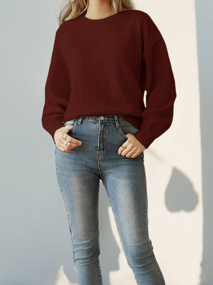 Round Neck Long Sleeve Sweater