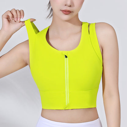 Front Zipper Sports Bra