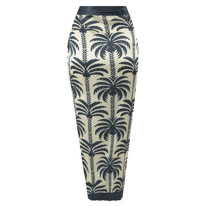 Coconut Print Long-Sleeved Two-Piece Set
