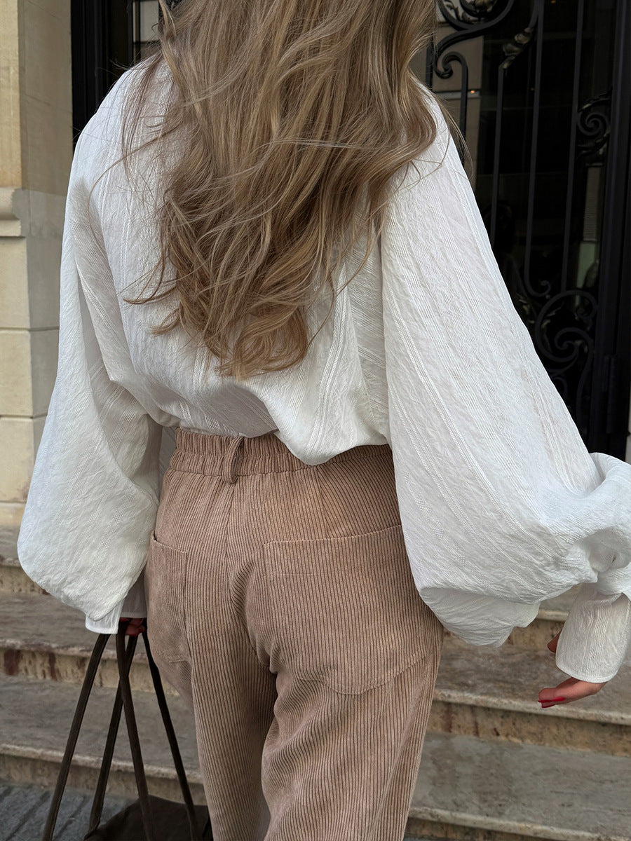 Corduroy Wide Leg Pants