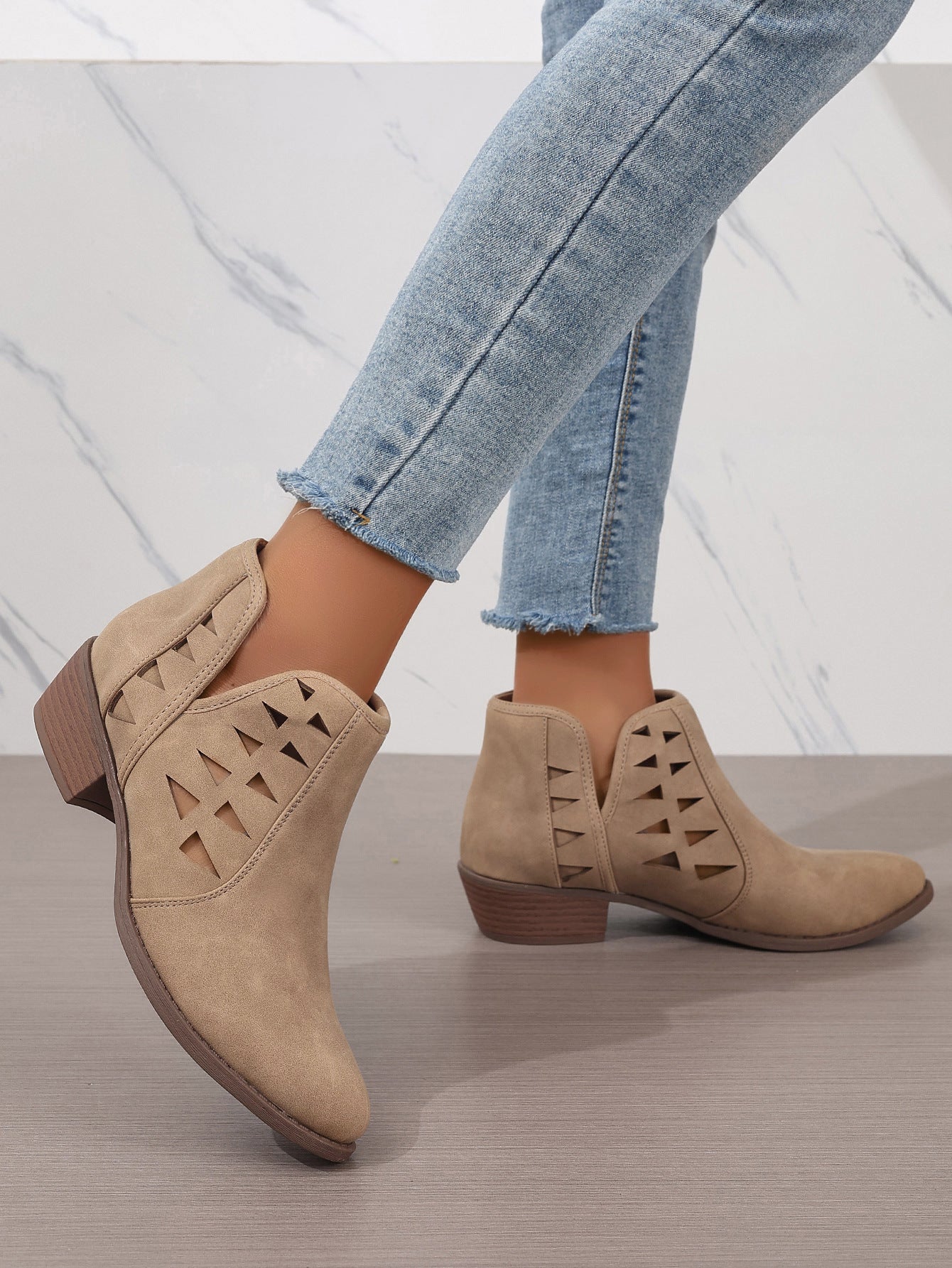 Sal's Cutout Ankle Boots