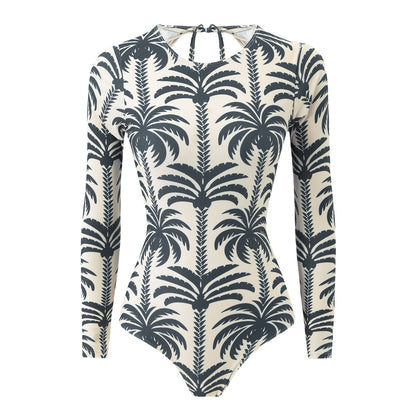 Coconut Print Long-Sleeved Two-Piece Set