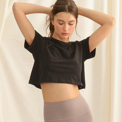Cropped Cotton T shirt