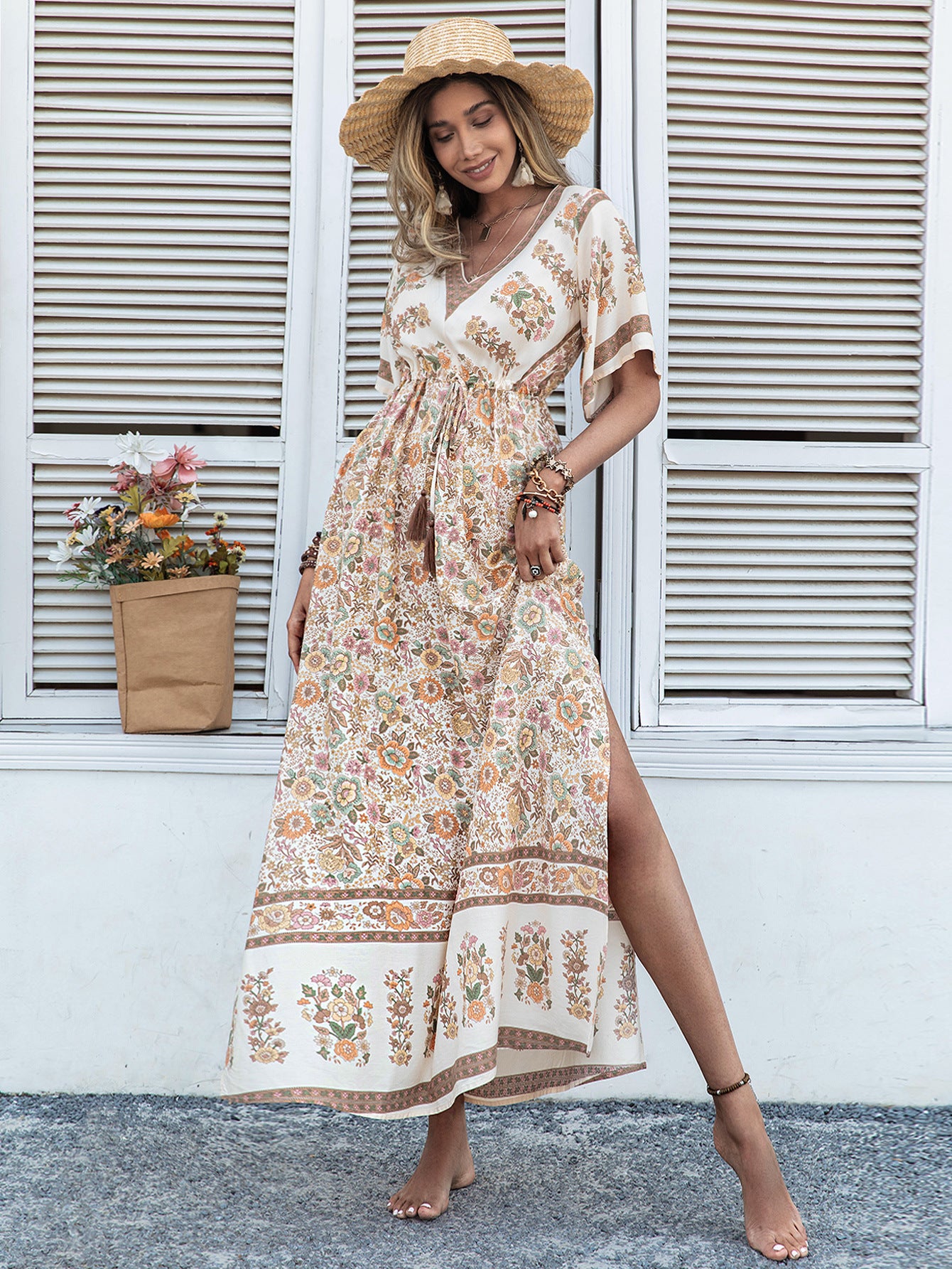 Claire Bohemian Dress w/ Tassel