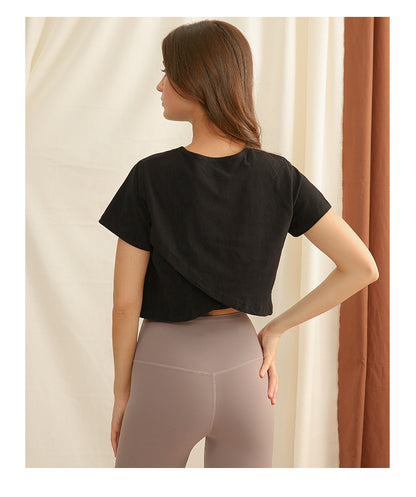 Cropped Cotton T shirt