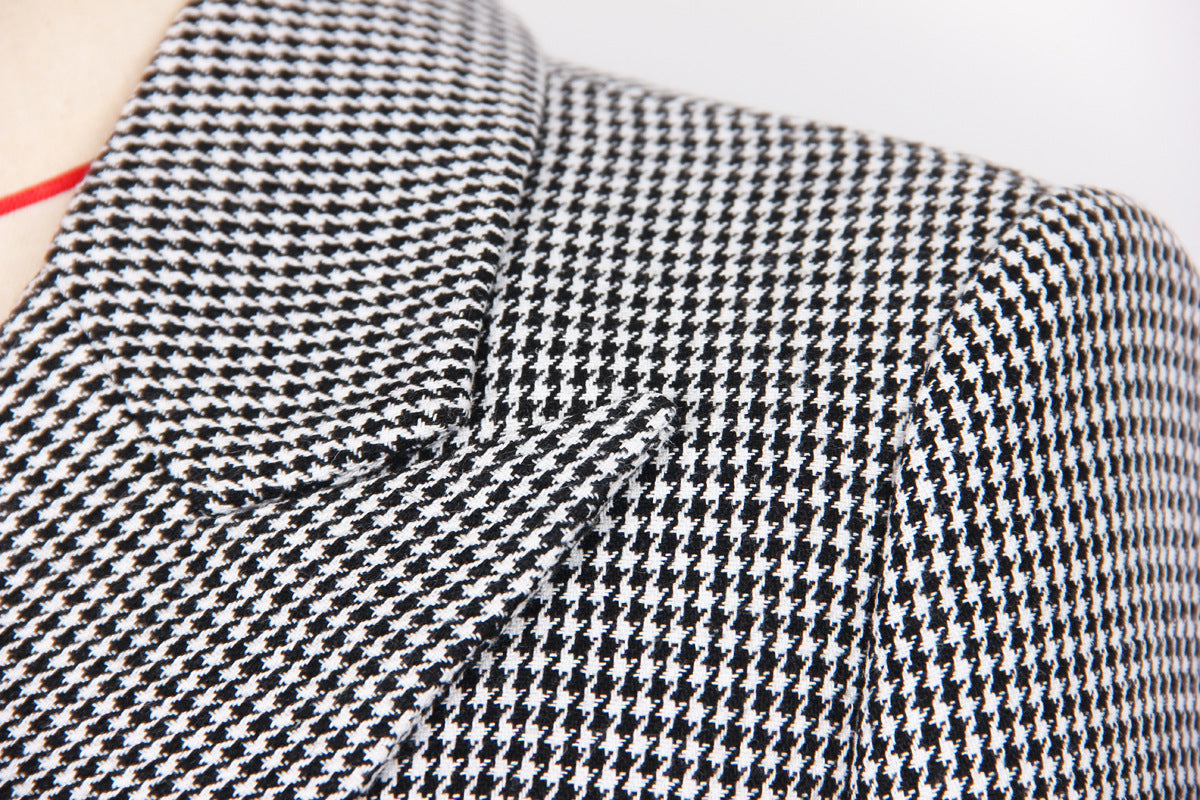 Houndstooth Trench Coat